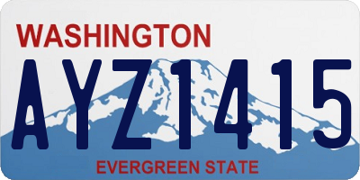 WA license plate AYZ1415