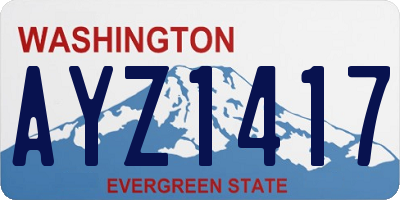 WA license plate AYZ1417