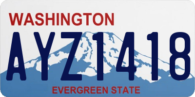 WA license plate AYZ1418