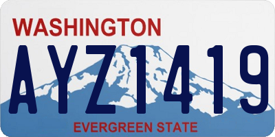 WA license plate AYZ1419