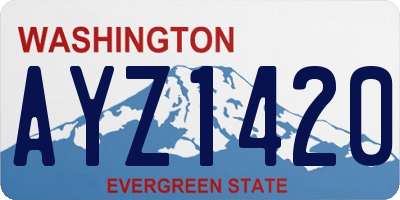 WA license plate AYZ1420