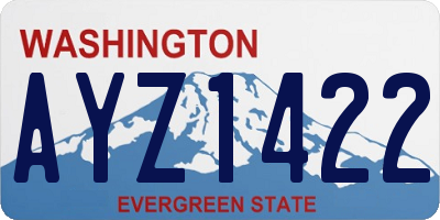 WA license plate AYZ1422