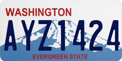 WA license plate AYZ1424