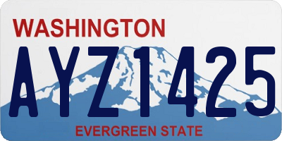 WA license plate AYZ1425