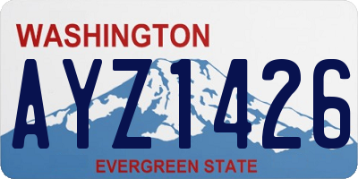 WA license plate AYZ1426