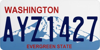 WA license plate AYZ1427