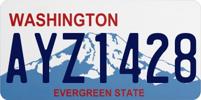 WA license plate AYZ1428