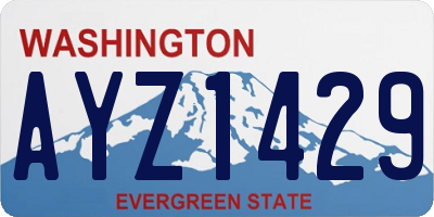 WA license plate AYZ1429