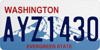 WA license plate AYZ1430