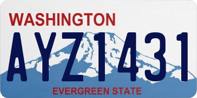 WA license plate AYZ1431