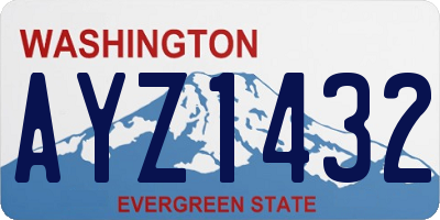 WA license plate AYZ1432