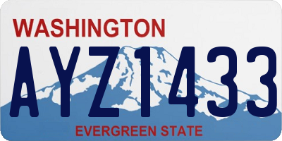 WA license plate AYZ1433