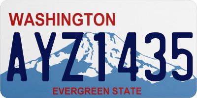 WA license plate AYZ1435