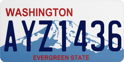 WA license plate AYZ1436