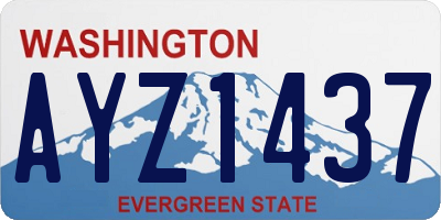 WA license plate AYZ1437