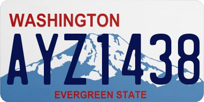 WA license plate AYZ1438