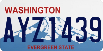 WA license plate AYZ1439