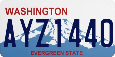 WA license plate AYZ1440