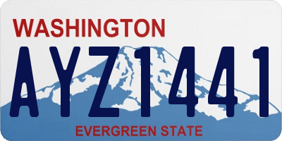 WA license plate AYZ1441