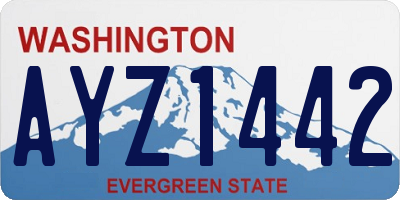 WA license plate AYZ1442