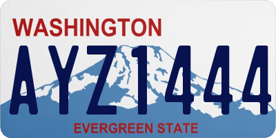 WA license plate AYZ1444