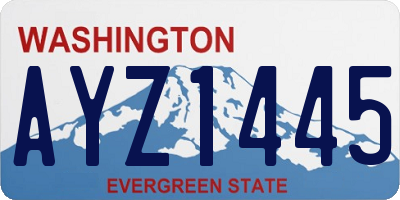 WA license plate AYZ1445