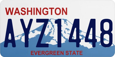 WA license plate AYZ1448