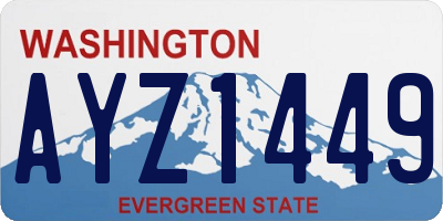 WA license plate AYZ1449