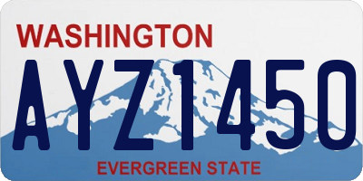 WA license plate AYZ1450