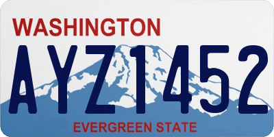 WA license plate AYZ1452