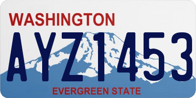 WA license plate AYZ1453