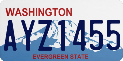 WA license plate AYZ1455