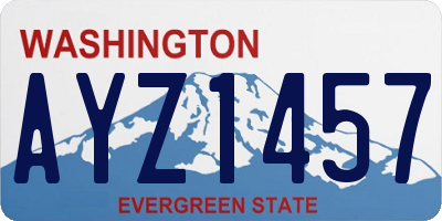 WA license plate AYZ1457