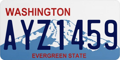 WA license plate AYZ1459