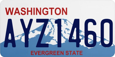 WA license plate AYZ1460