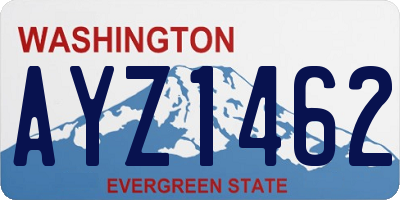WA license plate AYZ1462