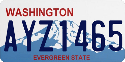 WA license plate AYZ1465