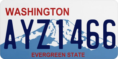 WA license plate AYZ1466