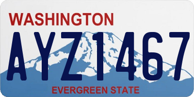 WA license plate AYZ1467