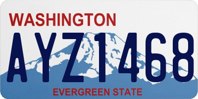 WA license plate AYZ1468