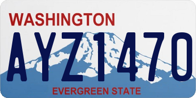 WA license plate AYZ1470