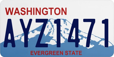 WA license plate AYZ1471