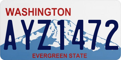 WA license plate AYZ1472