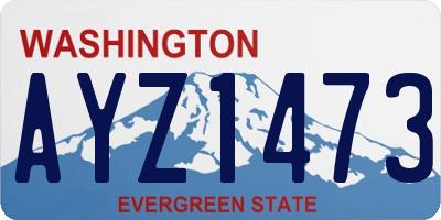 WA license plate AYZ1473