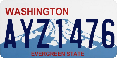 WA license plate AYZ1476