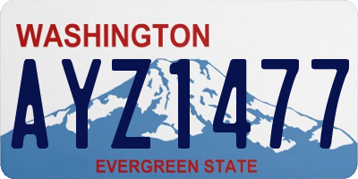 WA license plate AYZ1477