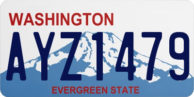 WA license plate AYZ1479