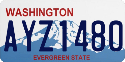 WA license plate AYZ1480