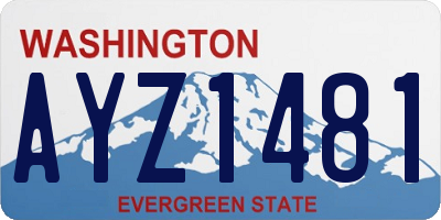 WA license plate AYZ1481