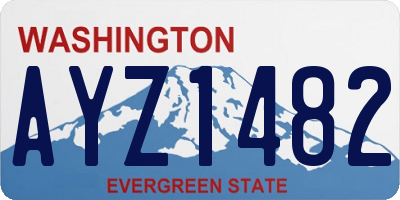 WA license plate AYZ1482